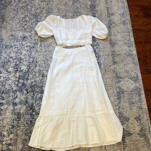 Reformation yucca white linen set